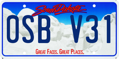 SD license plate 0SBV31