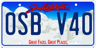 SD license plate 0SBV40