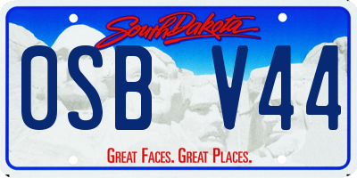 SD license plate 0SBV44