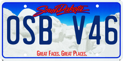 SD license plate 0SBV46