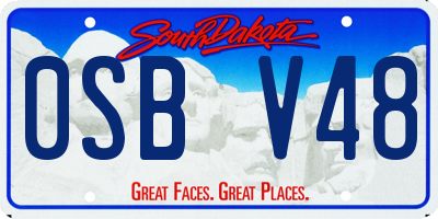 SD license plate 0SBV48