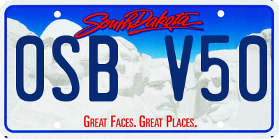SD license plate 0SBV50