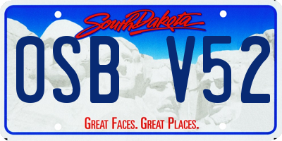 SD license plate 0SBV52