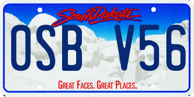 SD license plate 0SBV56