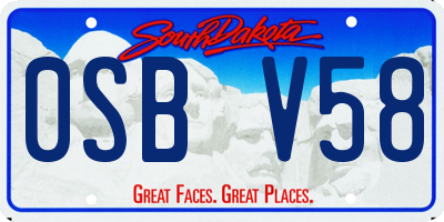 SD license plate 0SBV58