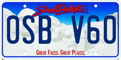 SD license plate 0SBV60