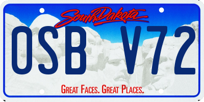 SD license plate 0SBV72