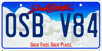 SD license plate 0SBV84