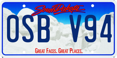 SD license plate 0SBV94