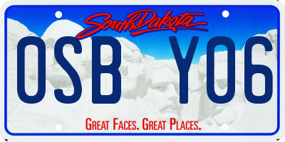 SD license plate 0SBY06