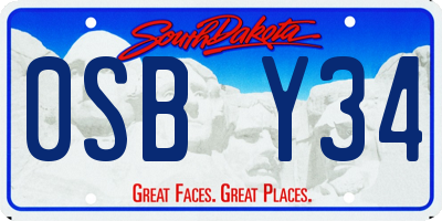 SD license plate 0SBY34