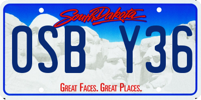 SD license plate 0SBY36