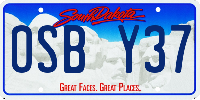 SD license plate 0SBY37