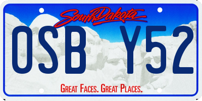 SD license plate 0SBY52