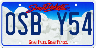 SD license plate 0SBY54