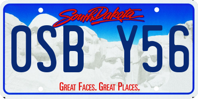 SD license plate 0SBY56