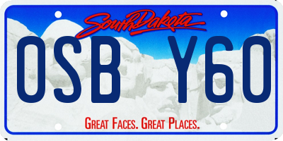 SD license plate 0SBY60