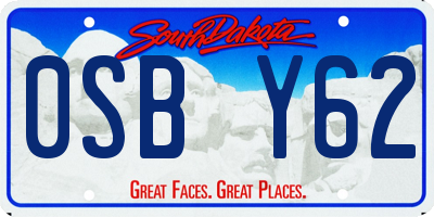 SD license plate 0SBY62