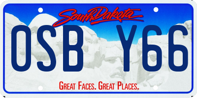 SD license plate 0SBY66