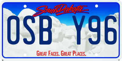 SD license plate 0SBY96