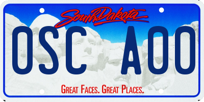 SD license plate 0SCA00
