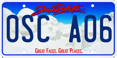 SD license plate 0SCA06
