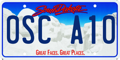 SD license plate 0SCA10