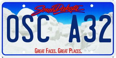SD license plate 0SCA32