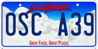 SD license plate 0SCA39