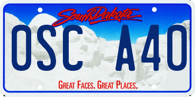 SD license plate 0SCA40