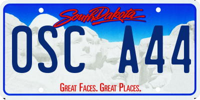 SD license plate 0SCA44