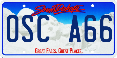 SD license plate 0SCA66