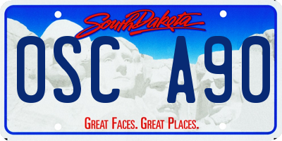 SD license plate 0SCA90