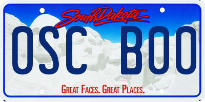 SD license plate 0SCB00