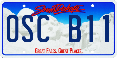 SD license plate 0SCB11