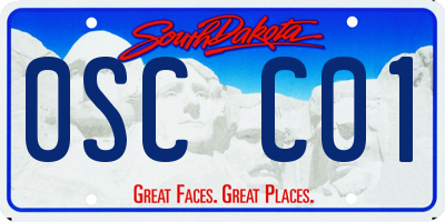 SD license plate 0SCC01