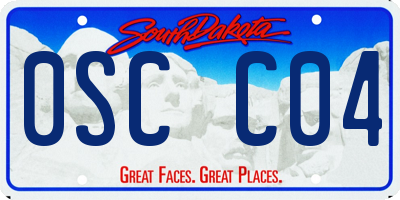 SD license plate 0SCC04