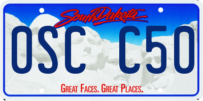 SD license plate 0SCC50