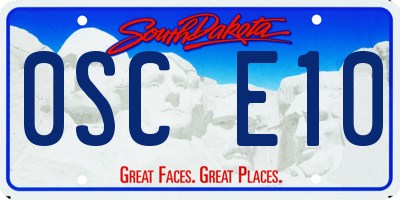 SD license plate 0SCE10