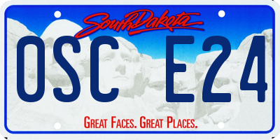 SD license plate 0SCE24