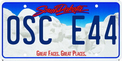 SD license plate 0SCE44