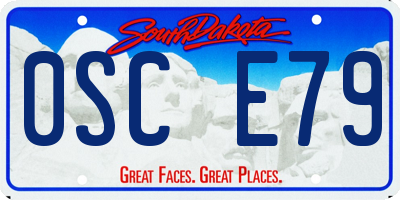 SD license plate 0SCE79
