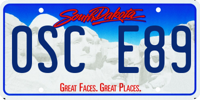 SD license plate 0SCE89