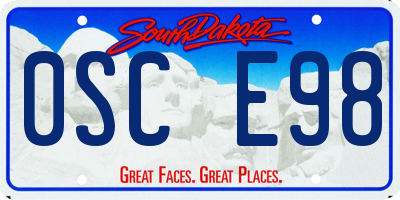 SD license plate 0SCE98