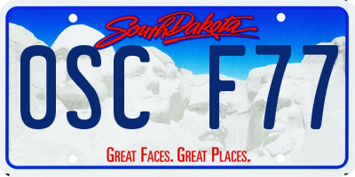 SD license plate 0SCF77