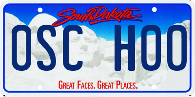 SD license plate 0SCH00