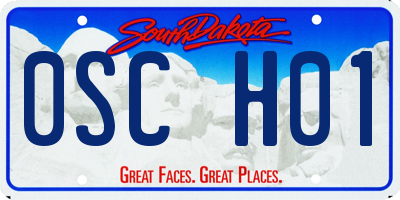 SD license plate 0SCH01