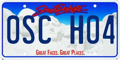 SD license plate 0SCH04