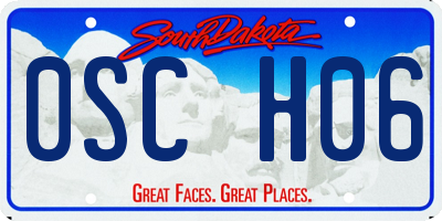 SD license plate 0SCH06
