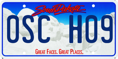 SD license plate 0SCH09